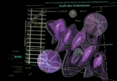 Síla tónu z nitra země – geotón jako detail zahrady na 150 qm u příležitosti Zemské zahradní výstavy Tirschenreuth 2013