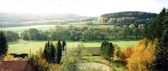 Landschaft im Tal des Einsiedelbachs 30.10.1999